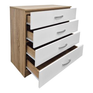 Athosa chest of drawers in sonoma-white color 80x40x79cm