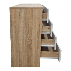Athosa chest of drawers in sonoma-white color 80x40x79cm