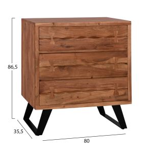 Chest of drawers Fansi-a solid acacia wood Hm8474,11