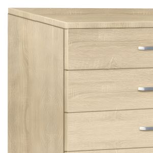 Gioko chest of drawers with 5 drawers in natural shade 80x40x100cm