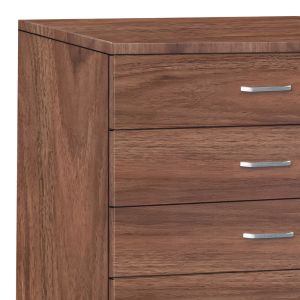Gioko chest of drawers with 5 drawers in walnut color 80x40x100cm