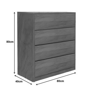 Chest of drawers Kuanger Mdf in walnut color 80x40x80cm