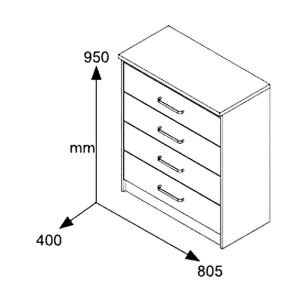 Olympus chest of drawers, wenge color
