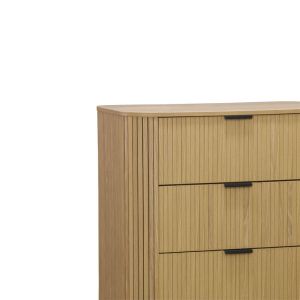 Scandi chest of drawers with 4 drawers in natural color, 79x46x115cm