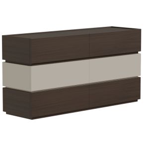 Sonlen chest of drawers made of melamine and MDF in a walnut-beige shade 120x40x72cm