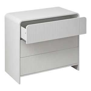 Chest of drawers Zeplen Mdf in white 80x40x75cm