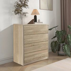 MDF chest of drawers in natural shade 80x40x80cm