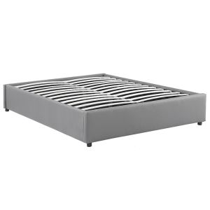 Bedroom Circe gray eco leather with drawers 150x200cm