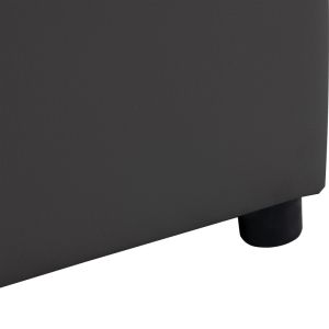 Bedroom Circe black eco-leather with mattress box 150x200cm