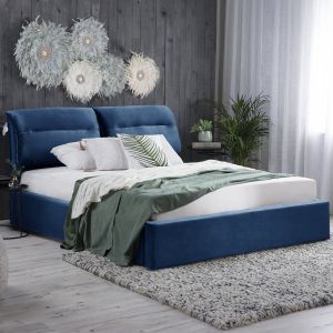 Bedroom Kendra Hm565,18 with chest of drawers with blue fabric 160x200cm