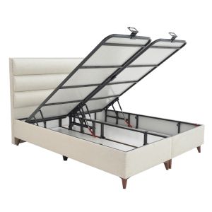 Luxe bedroom with chest of drawers, cream color, for mattress 160x200cm