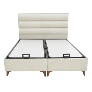 Luxe bedroom with chest of drawers, cream color, for mattress 160x200cm