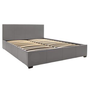 Bedroom Norse Pu with chest of drawers gray mat for mattress 160x200cm