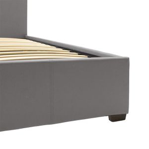 Bedroom Norse Pu with chest of drawers gray mat for mattress 160x200cm
