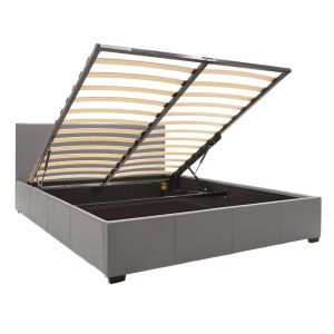Bedroom Norse Pu with chest of drawers gray mat for mattress 160x200cm