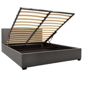 Bedroom Norse with chest of drawers, dark gray, mattress pad 160x200cm