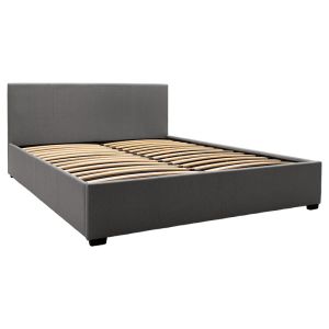 Bedroom Norse with chest of drawers, dark gray, mattress pad 160x200cm