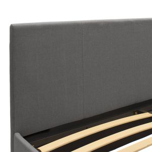 Bedroom Norse with chest of drawers, dark gray, mattress pad 160x200cm