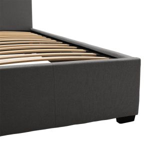 Bedroom Norse with chest of drawers, dark gray, mattress pad 160x200cm
