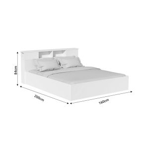 Olympus bedroom in antique white color for mattress 160x200cm
