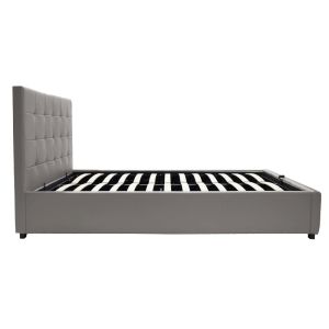 Roi Pu bedroom with chest of drawers, gray color, mattress mat 160x200cm