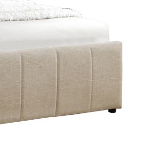 Bedroom Tatiana beige textile fabric with drawers 160x200cm