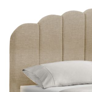 Bedroom Tatiana beige textile fabric with drawers 160x200cm