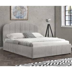 Bedroom Tatiana textile gray color with drawers 160x200cm