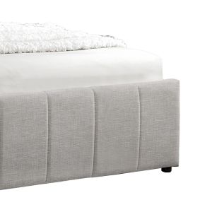 Bedroom Tatiana textile gray color with drawers 160x200cm