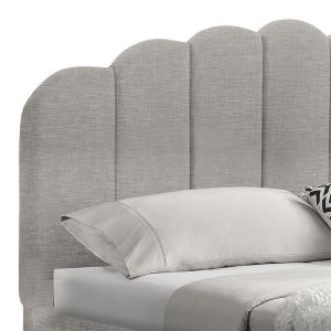 Bedroom Tatiana textile gray color with drawers 160x200cm