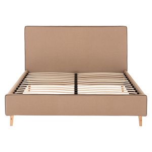 Bedroom double bed with beige fabric Indra Fb9662,02 for mattress 160x200cm