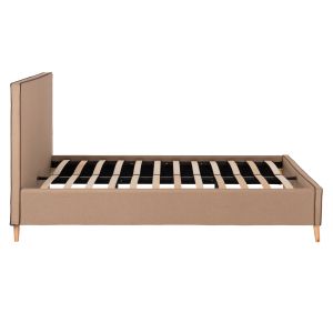 Bedroom double bed with beige fabric Indra Fb9662,02 for mattress 160x200cm