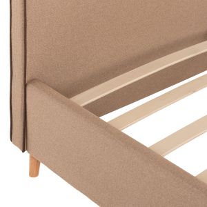 Bedroom double bed with beige fabric Indra Fb9662,02 for mattress 160x200cm