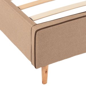 Bedroom double bed with beige fabric Indra Fb9662,02 for mattress 160x200cm