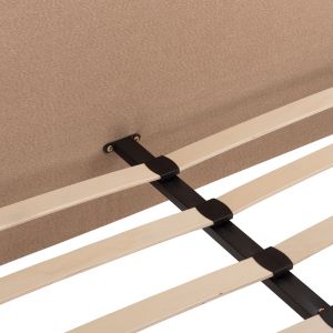 Bedroom double bed with beige fabric Indra Fb9662,02 for mattress 160x200cm