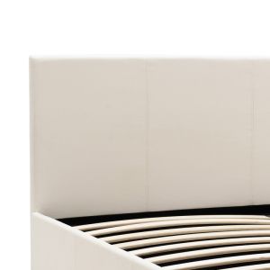 Bedroom with chest of drawers Norse white leather matte 160x200cm