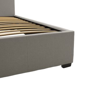 Bedroom with chest of drawers Norse damask gray textile 160x200cm