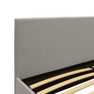 Bedroom with chest of drawers Norse damask gray textile 160x200cm