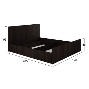 Bedroom wenge color for mattress 160χ202cm Fb92432,02