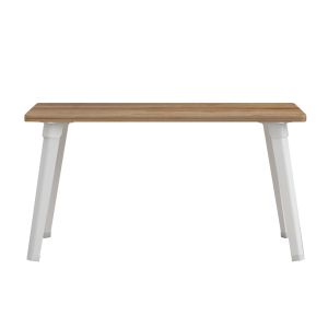 Britta side table/bedside table, foldable white metal legs - natural melamine 60x34x29hcm, 12, Hm8965