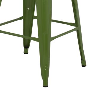 Medium height metal bar stool Hm8573,13 Melita Relix green