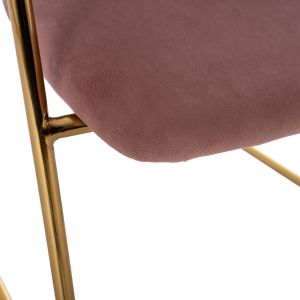 Medium high bar stool Kelso plush ash rose Hm8735,02 54x58x95cm