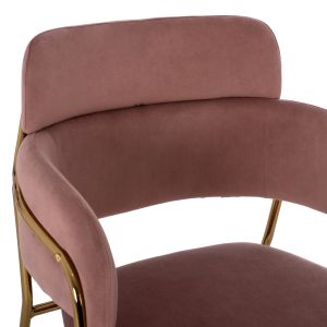 Medium high bar stool Kelso plush ash rose Hm8735,02 54x58x95cm