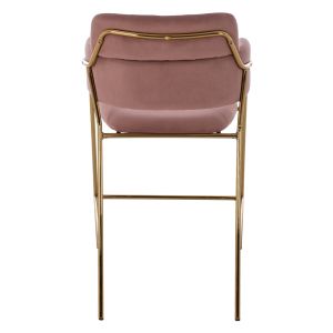 Medium high bar stool Kelso plush ash rose Hm8735,02 54x58x95cm