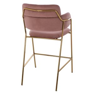 Medium high bar stool Kelso plush ash rose Hm8735,02 54x58x95cm