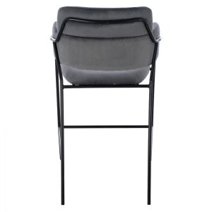 Medium high bar stool Kelso gray plush Hm8735,01 54x58x95cm