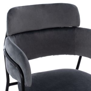 Medium high bar stool Kelso gray plush Hm8735,01 54x58x95cm