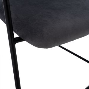 Medium high bar stool Kelso gray plush Hm8735,01 54x58x95cm