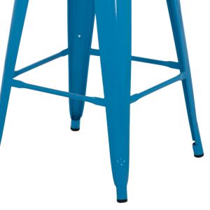 Medium-high metal bar stool Hm8573,08 Melita Relix blue