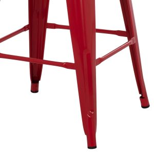 Medium-high metal bar stool Melita Relix Hm8573,04 red